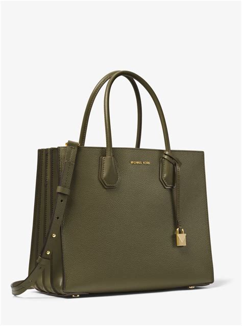 mercer leather tote michael kors|Michael Kors large signature tote.